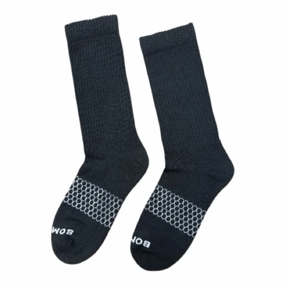 Bombas Solid Black Athletic Socks